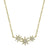 14K Yellow Gold 0.09cttw Diamond Star Necklace