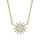 14K Yellow Gold .15cttw Diamond Starburst 17" Adjustable Necklace