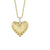 14K Yellow Gold Heart Pendant with .02cttw Diamond Accents
