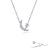 NECKLACES - Lafonn Necklace With Simulated Silver Moon .66 Cttw Diamond 20"