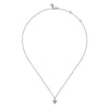 NECKLACES - Sterling Silver .03cttw Diamond Starburst 17.5" Adjustable Necklace