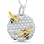 Sterling Silver & 10K Yellow Gold Double Diamond Bee and Honeycomb Necklace