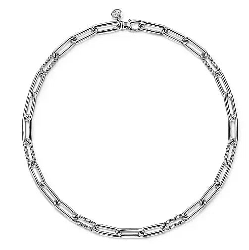 Mama Paper Clip Necklace In Silver - Best of Everything | Online Shopping