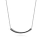 NECKLACES - Sterling Silver 17.5" Black Spinel Bujukan Bar Necklace