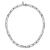 NECKLACES - Sterling Silver 17 Inch Paper Clip Chain Necklace