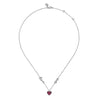 NECKLACES - Sterling Silver .40cttw Ruby Heart Love Infinity 17.5" Necklace