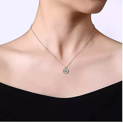 NECKLACES - Sterling Silver Bujukan Medallion Pendant With .04cttw Diamond Star Center