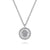 Sterling Silver Bujukan Medallion Pendant with .06cttw Diamond Hamsa Center