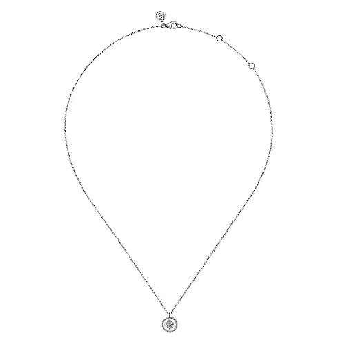 NECKLACES - Sterling Silver Bujukan Medallion Pendant With .06cttw Diamond Hamsa Center