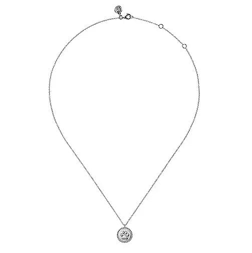 NECKLACES - Sterling Silver Bujukan Medallion Pendant With Paw Print Center
