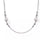 Sterling Silver Round White Pearl 32" Station Necklace with silver bead balls