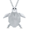 NECKLACES - Sterling Silver Sea Turtle Necklace With Diamond Eyes