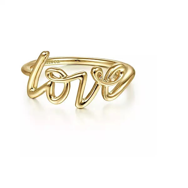 Ring - 14K Yellow Gold Love Ring