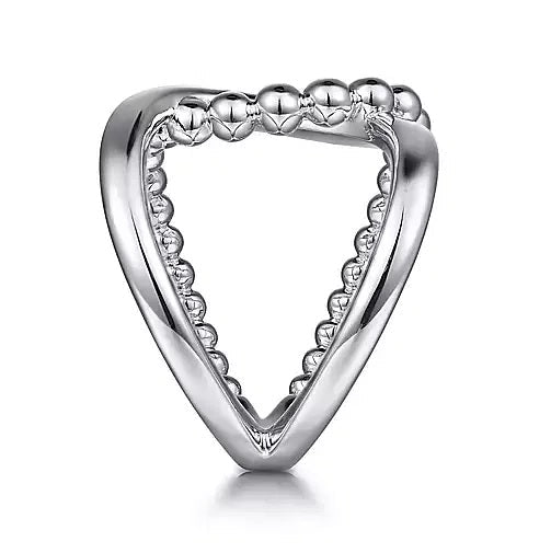 Ring - Sterling Silver Bujukan Style Interlocking Wide Fashion Ring. Finger Size 6.5