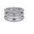Sterling Silver White Sapphire Bujukan Multi Row Fashion Ring. Finger Size 6.5