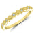 10K Yellow Gold 0.10cttw Diamond Alternating Honeycomb Style Band
