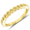 RINGS - 10K Yellow Gold Honeycomb Style Band