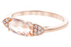RINGS - 14K Rose Gold 1.24cttw Morganite & Diamond Fashion Ring
