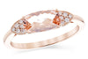 RINGS - 14K Rose Gold 1.24cttw Morganite & Diamond Fashion Ring