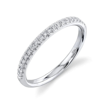 Rings - 14K White Gold 0.18cttw Diamond Wedding Band