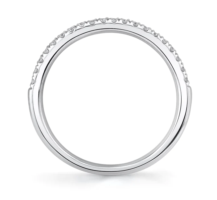Rings - 14K White Gold 0.18cttw Diamond Wedding Band