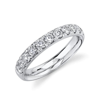 Rings - 14K White Gold 0.90cttw Diamond Wedding Band