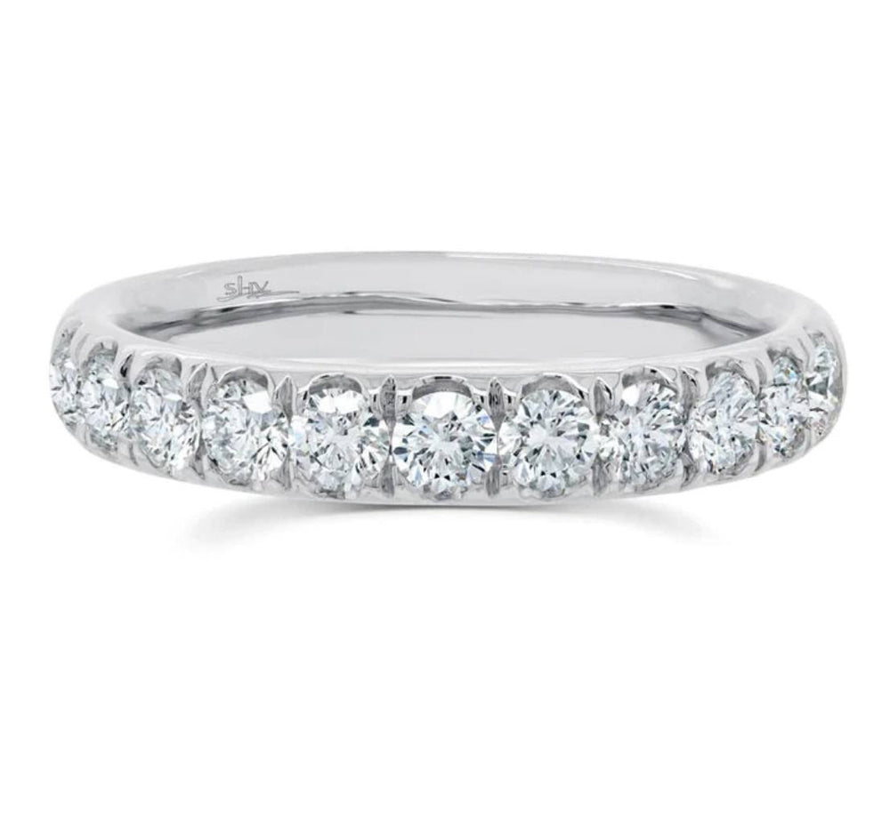 Rings - 14K White Gold 0.90cttw Diamond Wedding Band