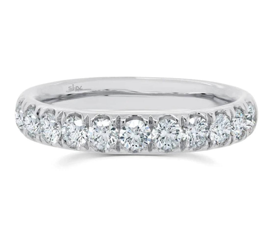 Rings - 14K White Gold 0.90cttw Diamond Wedding Band