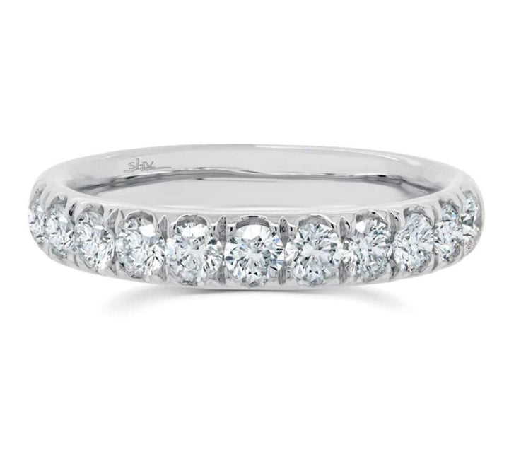 Rings - 14K White Gold 0.90cttw Diamond Wedding Band