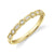 14K Yellow Gold 0.14cttw Alternating Station Diamond Ladies Stackable Ring