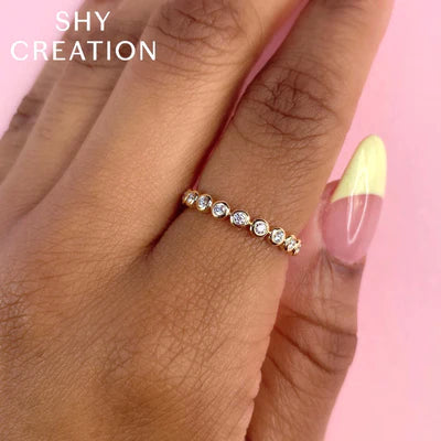 Rings - 14K Yellow Gold 0.17cttw Round Bezel Set Diamond Ring