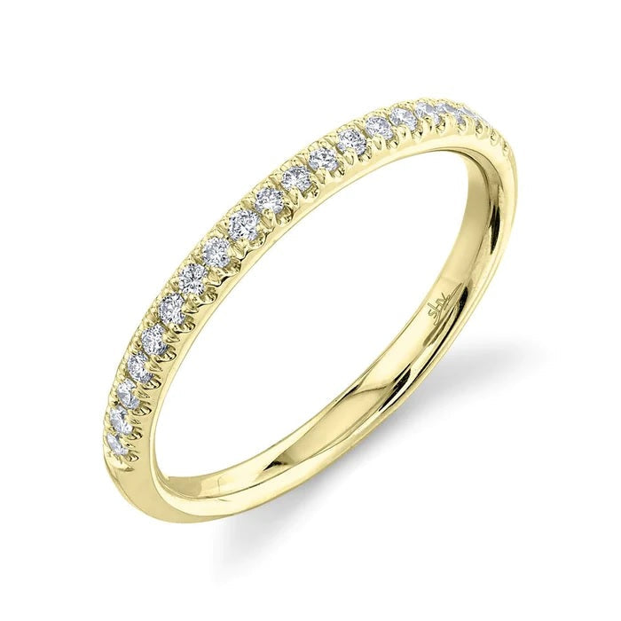 Rings - 14K Yellow Gold 0.18cttw Diamond Wedding Band