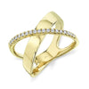 Rings - 14K Yellow Gold 0.19cttw Diamond Crossover Fashion Ring