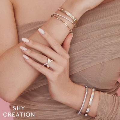 Rings - 14K Yellow Gold 0.19cttw Diamond Crossover Fashion Ring