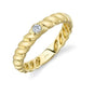 Rings - 14K Yellow Gold .07cttw Bezel Set Diamond Fashion Ring