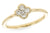 14K Yellow Gold .24cttw Diamond Bezel Cluster Fashion Ring