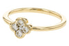 RINGS - 14K Yellow Gold .24cttw Diamond Bezel Cluster Fashion Ring
