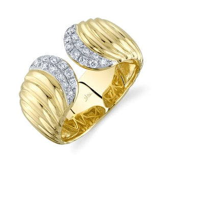 Rings - 14K Yellow Gold .26cttw Diamond Wrap Fashion Ring