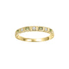 RINGS - Peridot Birthstone Emerald Cut Diamond Ring 10K Yellow Gold