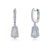 Lafonn Baguette Drop Earrings With Simulated Diamond Huggie 1.1 Cttw Diamond