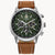 Citizen Eco-Drive Men's Avion Collection with leather contrast stitching Strap Watch