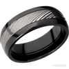 WEDDING - Black Zirconium And Damascus Wedding Band 8mm