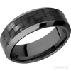 WEDDING - Carbon Fiber Wedding Band Black Zirconium 8mm Wide