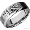 WEDDING - Cobalt Chrome Customized Fingerprint Wedding Band 8mm