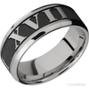 WEDDING - Customized Roman Numerals Cobalt Chrome Wedding Band 8mm