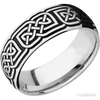 WEDDING - Laser Carved Celtic Wedding Band Cobalt Chrome 8mm Wide