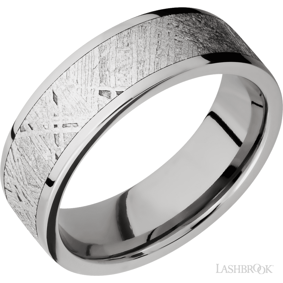 WEDDING - Meteorite Wedding Band Titanium 7mm Wide | Mullen Jewelers