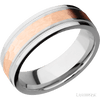 WEDDING - Milgrain Hammered Rose Gold Wedding Band Cobalt Chrome 7mm