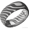 Wedding Ring - Acid Finish Damascus Steel Tiger Stripe Pattern Ring 8mm