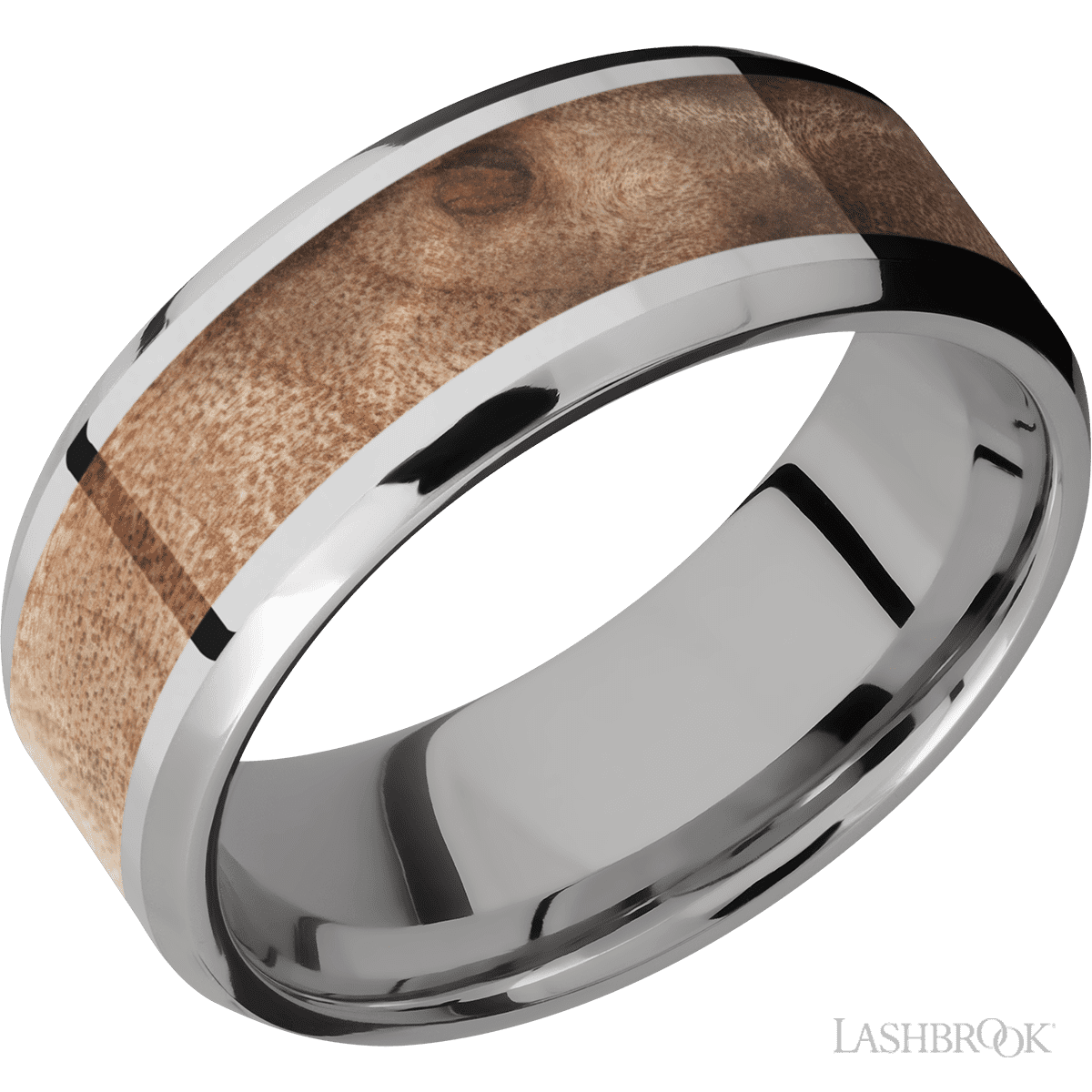 Men's 8mm Domed Tungsten Ring – Laser Engraved Baseball Design, Polished Finish